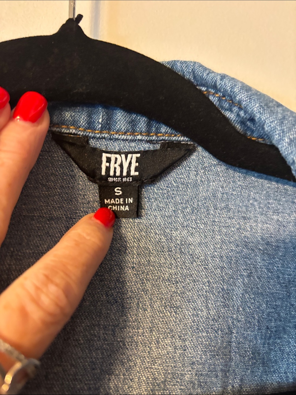 Frye Medium Blue Denim Long-Sleeve Shirt Dress - Picture 2 of 8